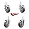 Service Caster 4 Inch Thermoplastic Rubber Swivel 7/8 Inch Square Stem Caster Brakes SCC, 2PK SCC-SQ20S414-TPRB-TLB-78-2-S-2 - alternate 3